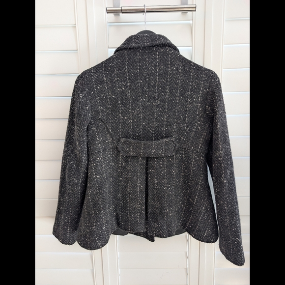 Zara Black and White Tweed Jacket 80% wool - Picture 12 of 16
